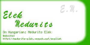 elek medurits business card